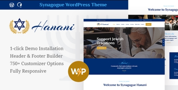 Hanani | Jewish Community  Synagogue WordPress Theme + RTL