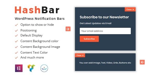 HashBar Pro - WordPress Notification Bar