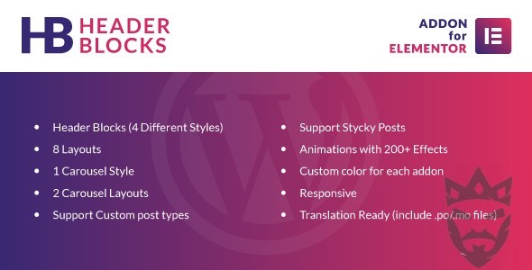 Header Blocks for Elementor - WordPress Plugin