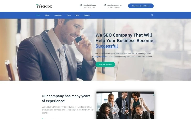 Headox - Consulting Services Multipurpose WordPress Elementor Theme WordPress Theme