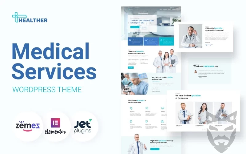 Healther - Medical Services WordPress Elementor Theme WordPress Theme