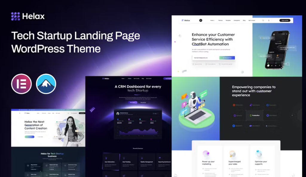 Helax – Tech Startup WordPress Theme