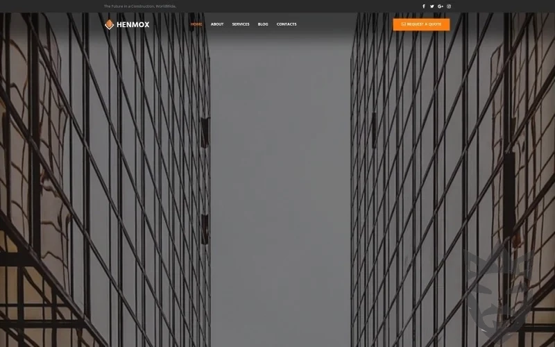 Henmox - Construction Multipurpose Modern WordPress Elementor Theme WordPress Theme
