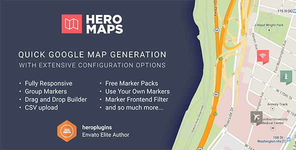 Hero Maps Premium - Customizable Google Maps Plugin