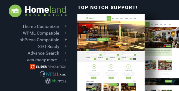 Homeland - Responsive Real Estate Theme for WordPress