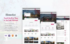 Homelist - Real Estate WordPress Theme