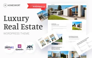 Homeswort - Luxury Real Estate WordPress Elementor Theme WordPress Theme