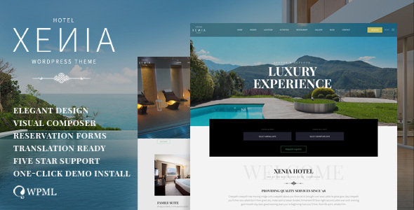 Hotel Xenia - Resort  Booking WordPress Theme