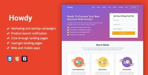 Howdy - Multipurpose High-Converting Landing Page WordPress Theme