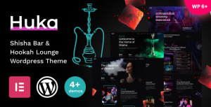 Huka - Shisha Bar  Hookah Lounge WordPress Theme