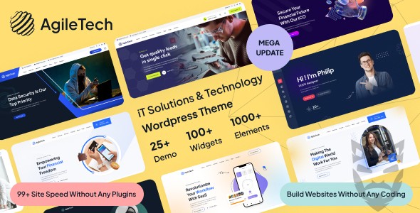 IT Solutions  Technology Multi-Purpose Elementor WordPress Theme  - Agiletech