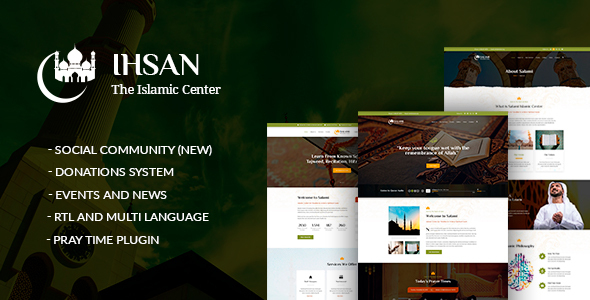 Ihsan - Islamic Prayer Center  Muslim Community + RTL