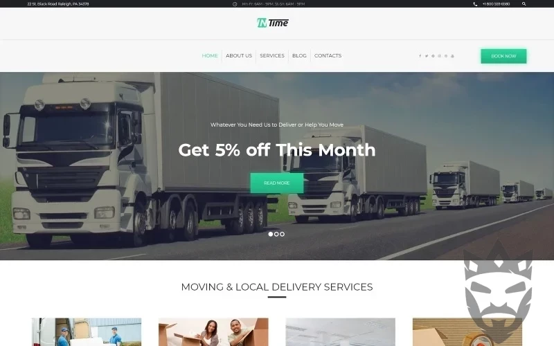 InTime - Delivery Services WordPress theme WordPress Theme