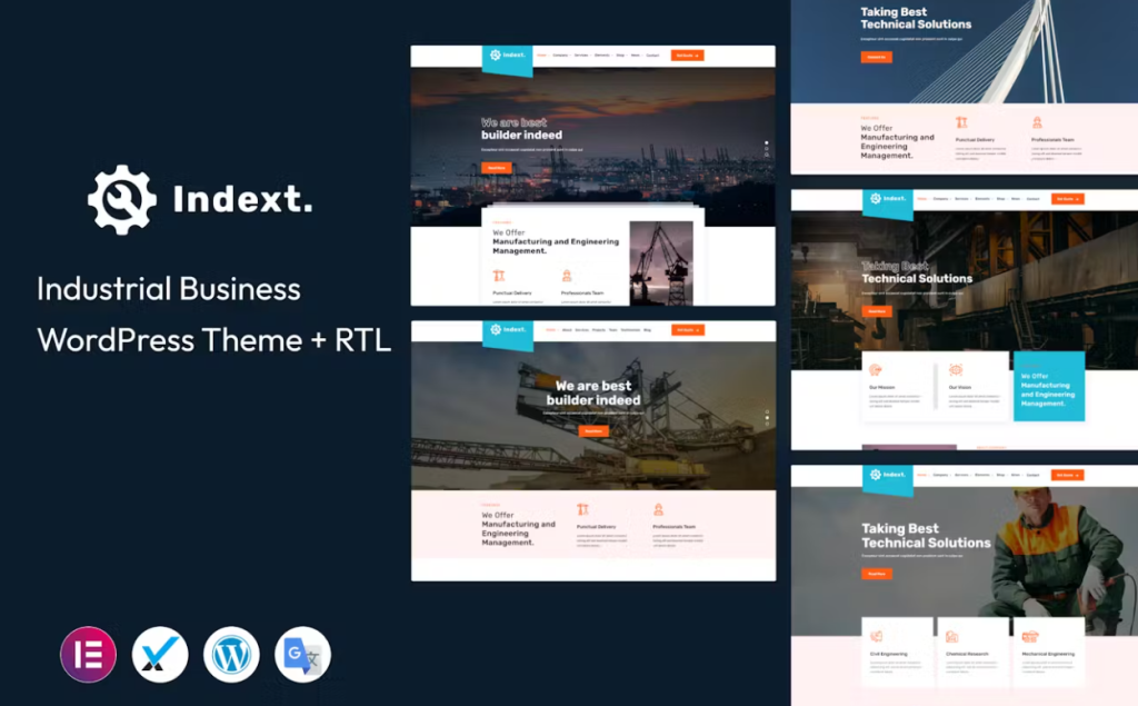 Indext - Industrial Business WordPress Theme