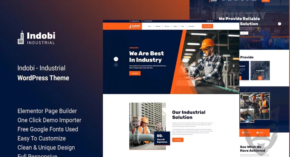 Indobi – Industrial WordPress Theme