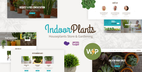 Indoor Plants | Houseplants Store  Gardening WordPress Theme