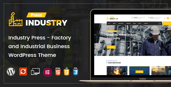 Industry Press - Factory and Industrial Business WordPress Theme