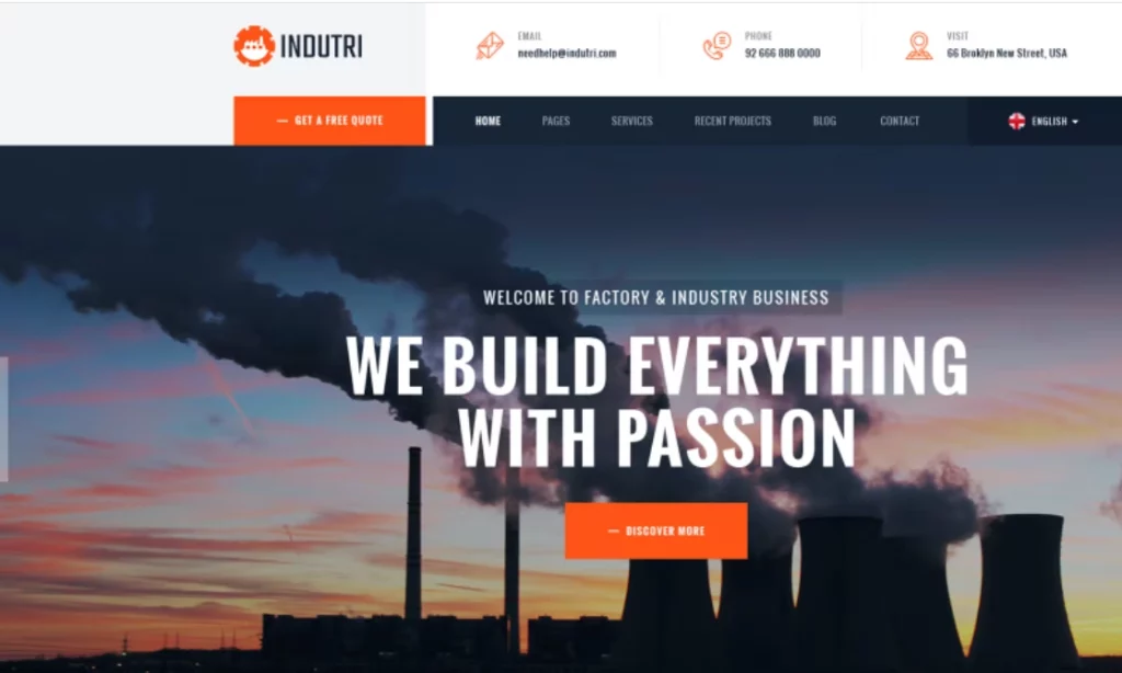 Indutri – Factory & Industrial WordPress Theme