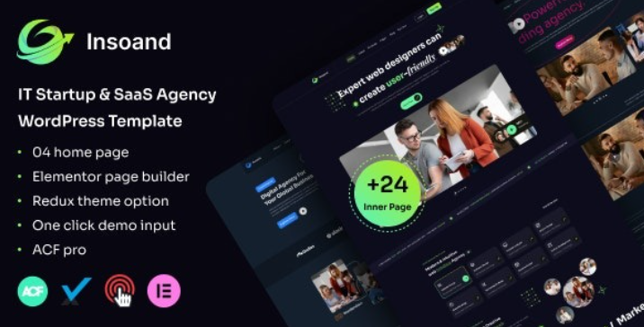 Insoand - IT Startup  SaaS Agency WordPress Theme