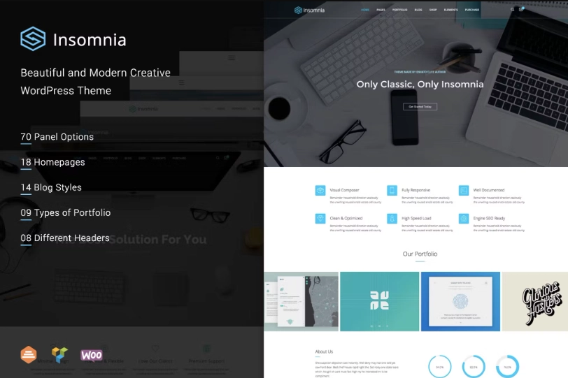 Insomnia - Beautiful and Modern Creative WordPress