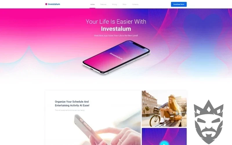 Investalum - Corporate App WordPress Elementor Theme WordPress Theme