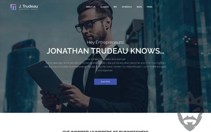 J.Trudeau - Business Coach WordPress Theme