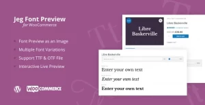 Jeg Font Preview - WooCommerce Plugin