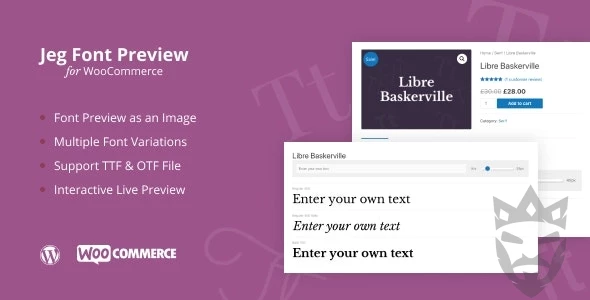 Jeg Font Preview - WooCommerce Plugin