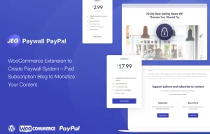 Jeg PayPal Paywall & Content Subscriptions System