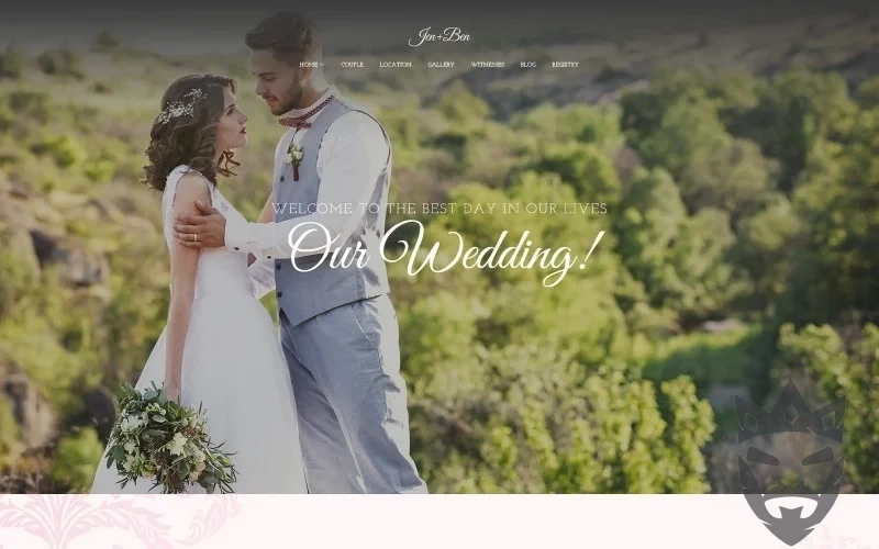 Jen+Ben - One Page Wedding WordPress Theme