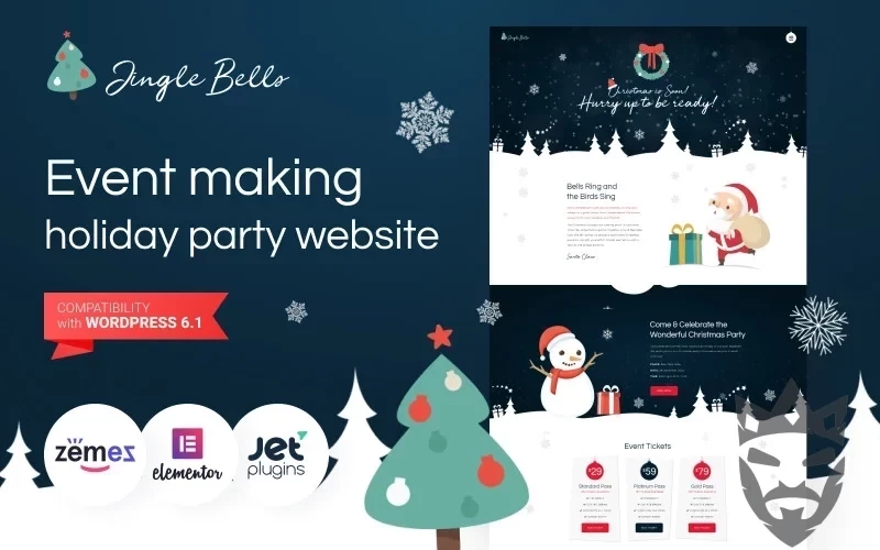 Jingle Bells - Event Making Holiday Party Website WordPress Theme