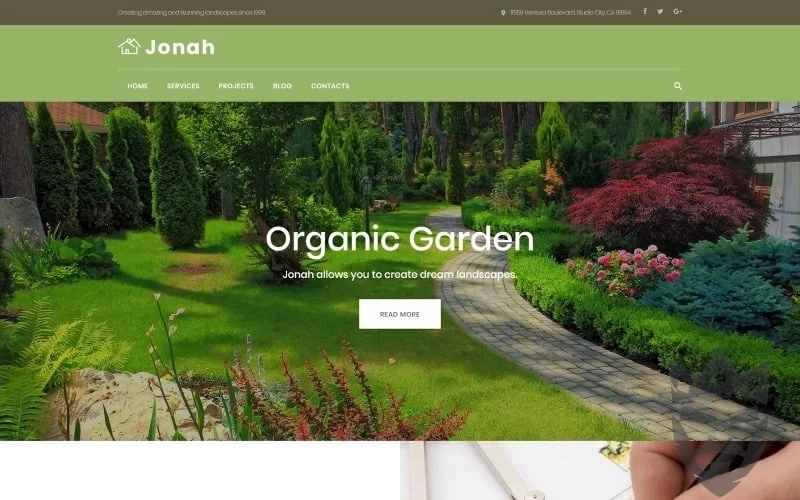 Jonah - Landscape Design and Lawn Mowing WordPress Theme