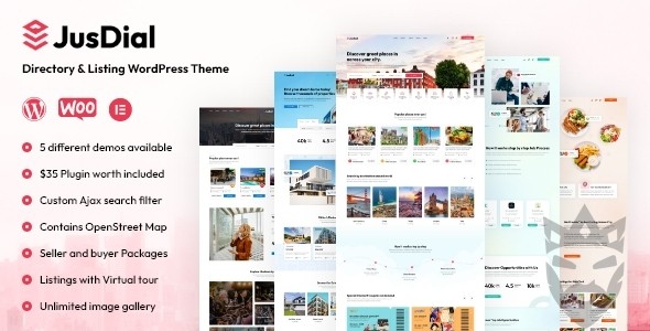 JusDial- Directory and Listing WordPress Theme