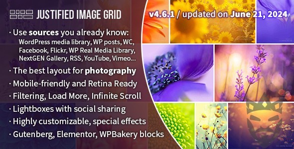 Justified Image Grid - Premium WordPress Gallery