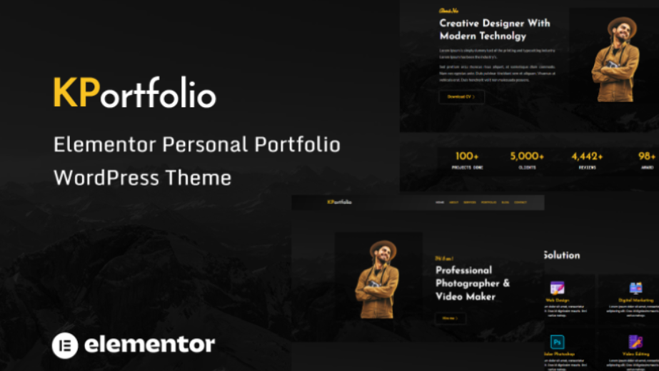 KPortfolio - Personal Portfolio WordPress Theme