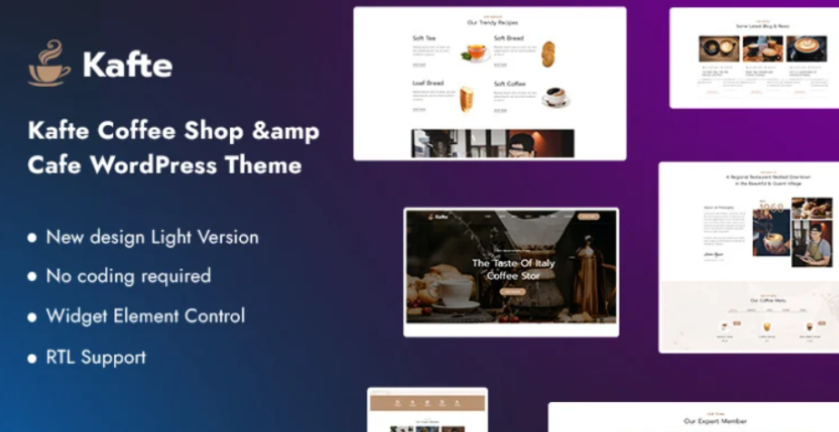 Kafte – Coffee Shop  Cafe WordPress Theme