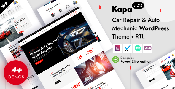 Kapa - Car Repair  Auto Services Elementor WordPress Theme