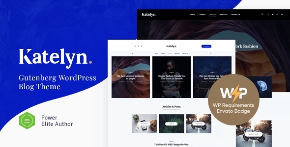 Katelyn | Creative Gutenberg Blog WordPress Theme