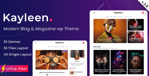 Kayleen | Blog  Magazine WordPress Theme