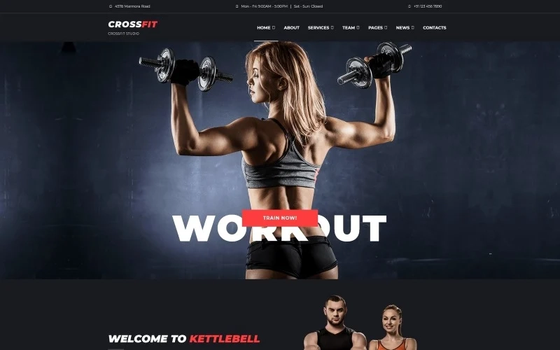 Kettlebell - Dynamic Crossfit Studio WordPress Elementor Theme WordPress Theme