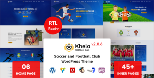 Khelo - Soccer  Sports WordPress Theme