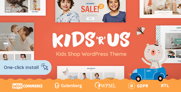 Kids R Us - Toy Store and Children Clothes Shop Theme