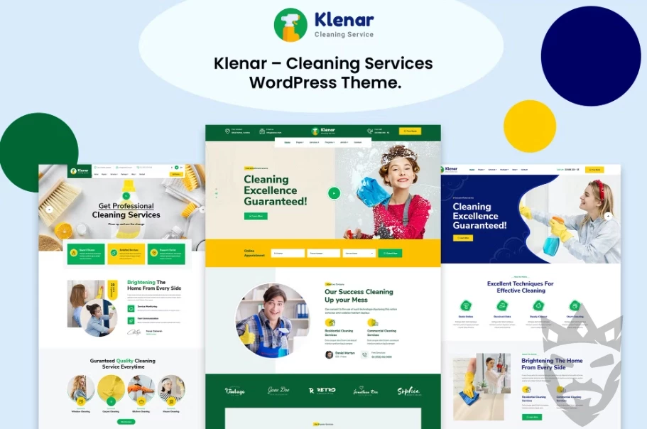 Klenar – Cleaning Services WordPress Theme + RTL