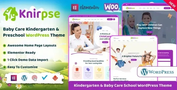 Knirpse – Kindergarten & Baby Care WordPress Theme