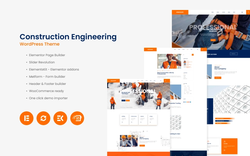 Konstruksy - Construction Engineering WordPress Theme