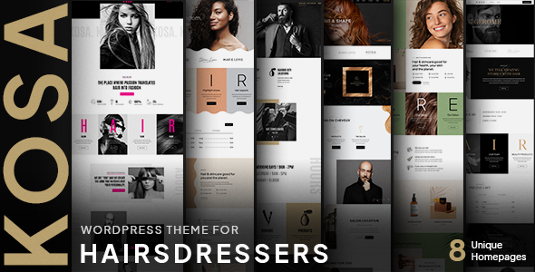 Kosa - Hairdresser  Beauty Salon WordPress Theme