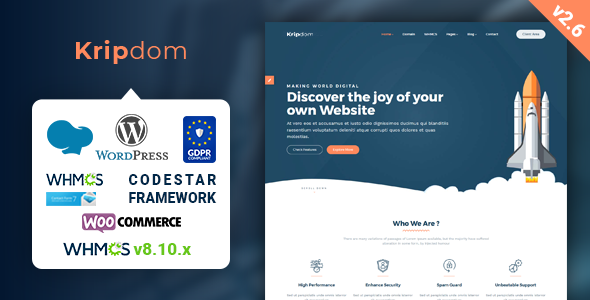 Kripdom - Responsive Web Hosting and WHMCS Themes