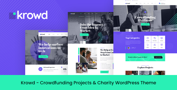 Krowd - Crowdfunding  Charity WordPress Theme