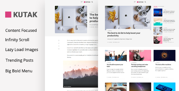 Kutak - Minimal Blog WordPress Theme