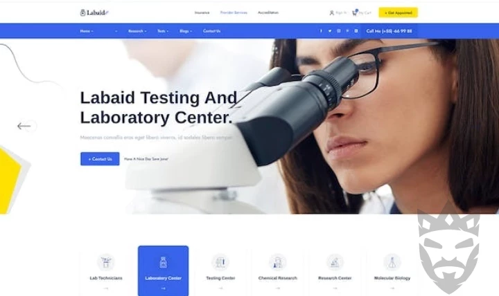 Labaid  – Laboratory & Science Research WordPress Theme